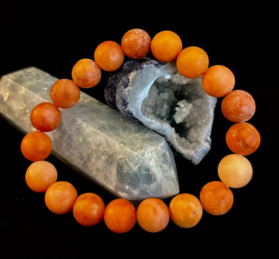 Blush Ember Pink Aventurine Bracelet – 10mm Matte Reiki-Infused Energy Bracelet (Medium Fit)