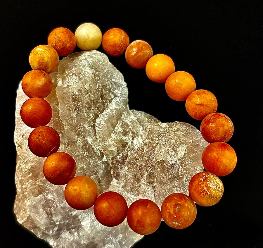 Blush Ember Pink Aventurine Bracelet – 10mm Matte Reiki-Infused Energy Bracelet (Medium Fit)