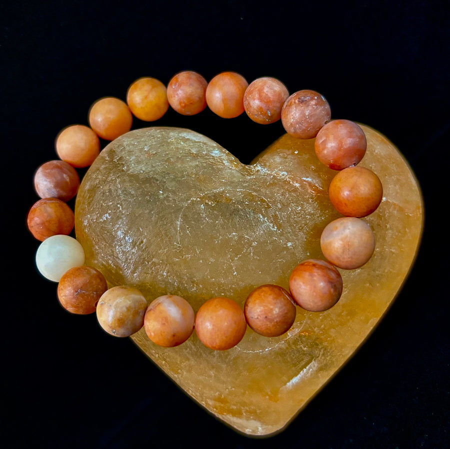 Blush Ember Pink Aventurine Bracelet – 10mm Matte Reiki-Infused Energy Bracelet (Medium Fit)