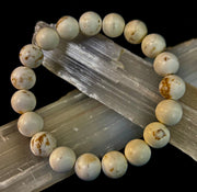 Pure Calm White Turquoise Bracelet – 10mm Matte Reiki-Infused Power Bracelet (Medium Fit)
