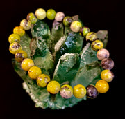 Vital Earth Serpentine Bracelet – 8mm Reiki-Infused Healing & Transformation Gemstone (7.5” Fit)