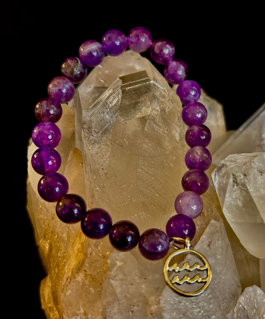 ✨ Zodiac Vibes Crystal Bracelet Collection – Wear Your Sign, Own Your Power (Gift Boxed with Zodiac Description Card)