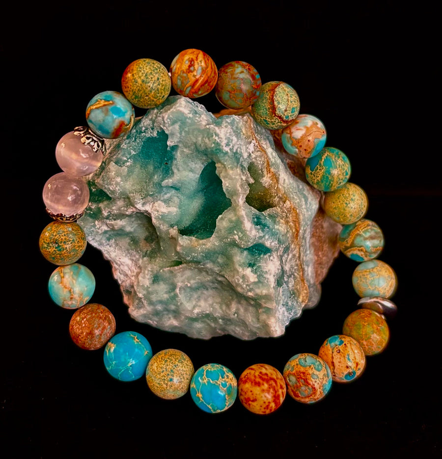 ✨ Sacred Balance Bracelet – Imperial Jasper & Selenite