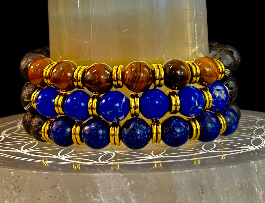Strength & Focus Lava Stone Bracelet – Choose Your Stone