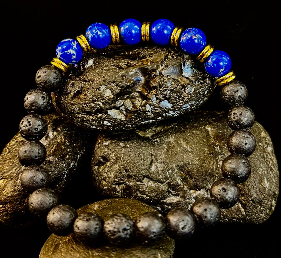 Strength & Focus Lava Stone Bracelet – Choose Your Stone