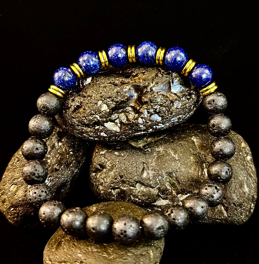 Strength & Focus Lava Stone Bracelet – Choose Your Stone
