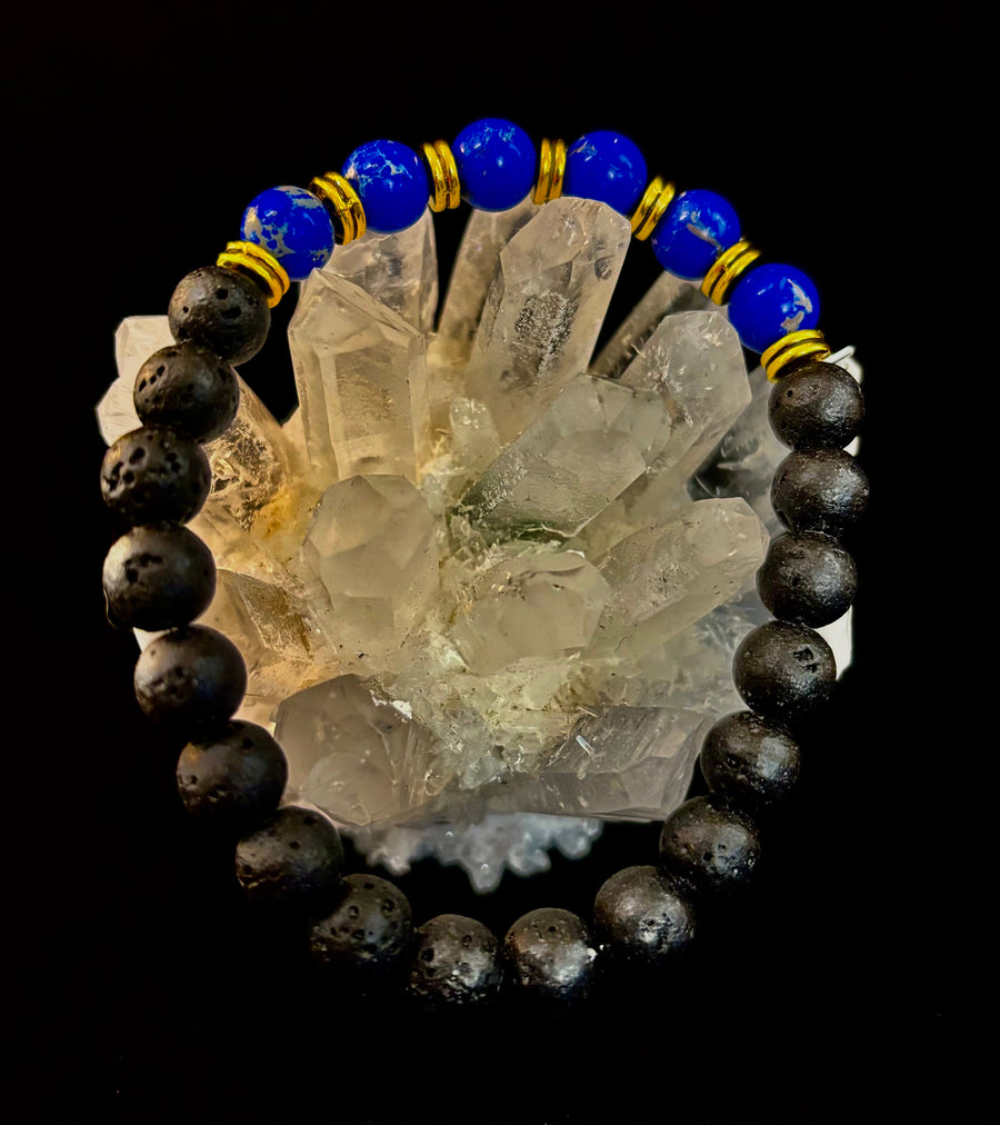 Strength & Focus Lava Stone Bracelet – Choose Your Stone