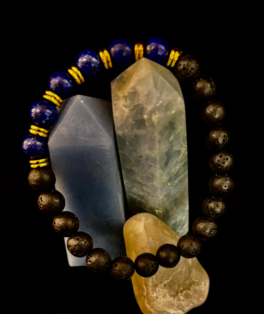 Strength & Focus Lava Stone Bracelet – Choose Your Stone