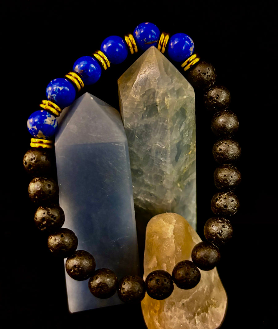 Strength & Focus Lava Stone Bracelet – Choose Your Stone