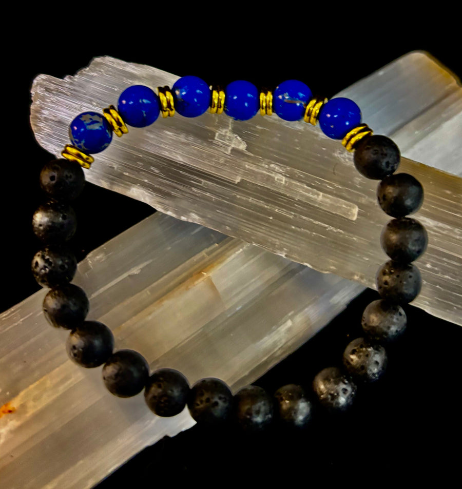 Strength & Focus Lava Stone Bracelet – Choose Your Stone
