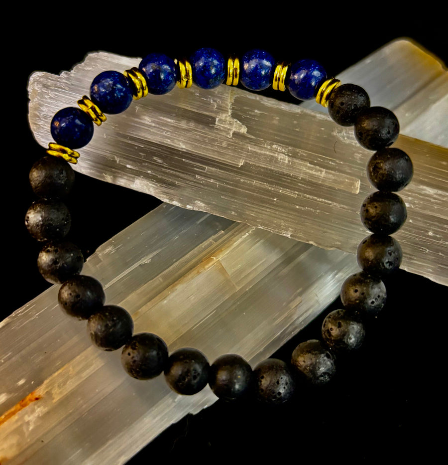Strength & Focus Lava Stone Bracelet – Choose Your Stone