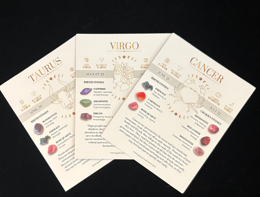 ✨ Zodiac Vibes Crystal Bracelet Collection – Wear Your Sign, Own Your Power (Gift Boxed with Zodiac Description Card)