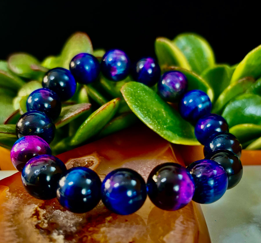 Galaxy Tiger Eye Bracelet – Energy, Confidence & Protection | Medium & Large Wrist Fit