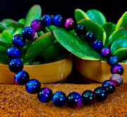 Galaxy Tiger Eye Bracelet – Energy, Confidence & Protection | Medium & Large Wrist Fit
