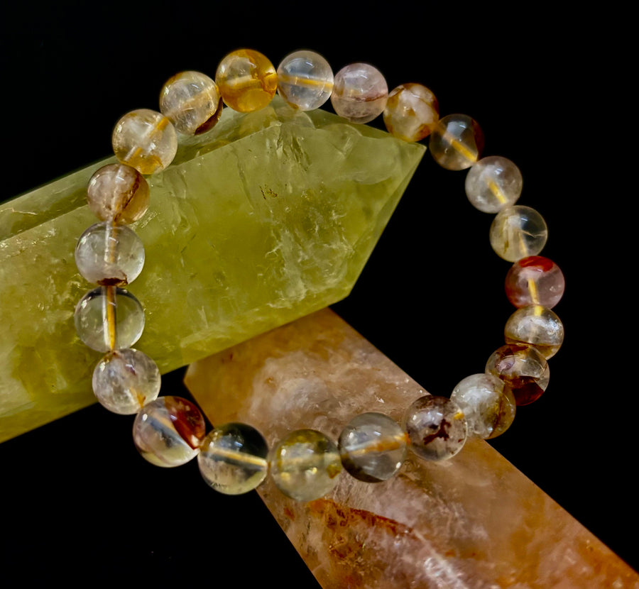 Golden Healer Quartz Bracelet – 8mm Natural Crystal - Energy Healing, Alignment & Manifestation