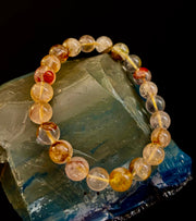Golden Healer Quartz Bracelet – 8mm Natural Crystal - Energy Healing, Alignment & Manifestation