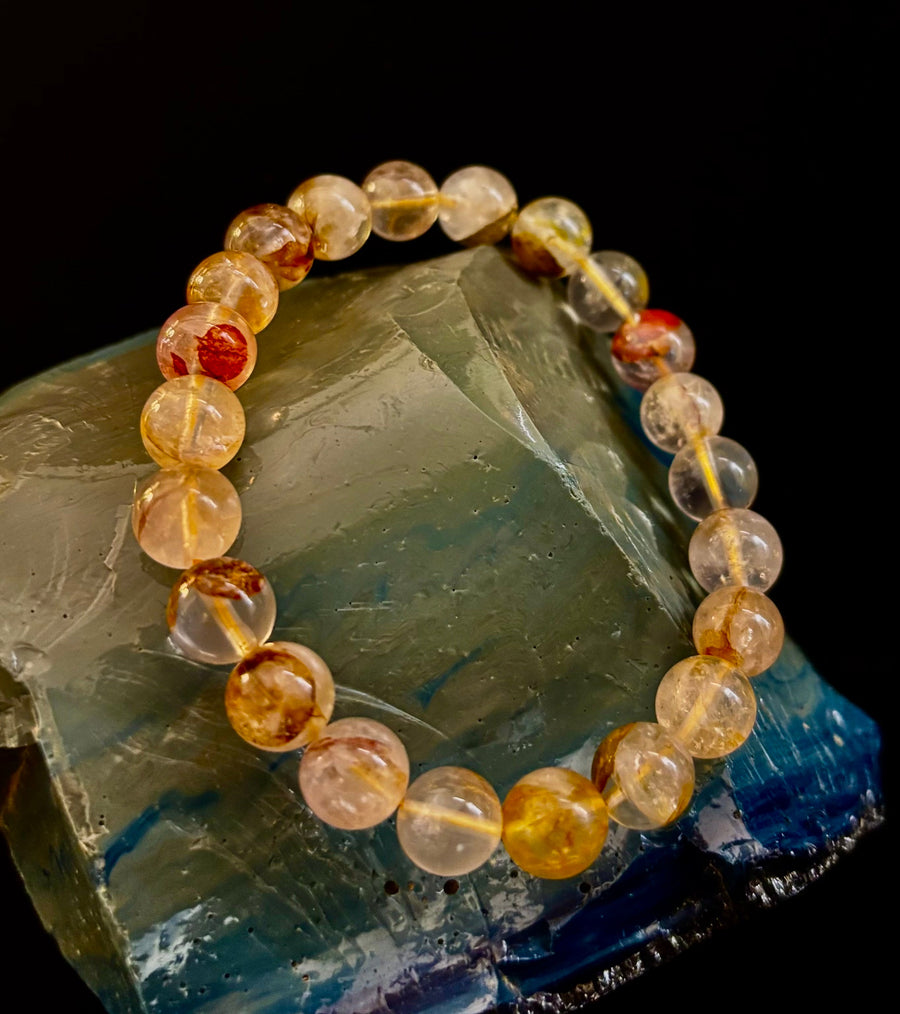 Golden Healer Quartz Bracelet – 8mm Natural Crystal - Energy Healing, Alignment & Manifestation