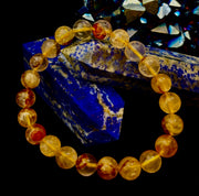 Golden Healer Quartz Bracelet – 8mm Natural Crystal - Energy Healing, Alignment & Manifestation