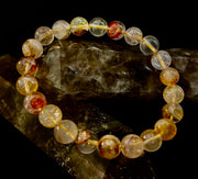 Golden Healer Quartz Bracelet – 8mm Natural Crystal - Energy Healing, Alignment & Manifestation