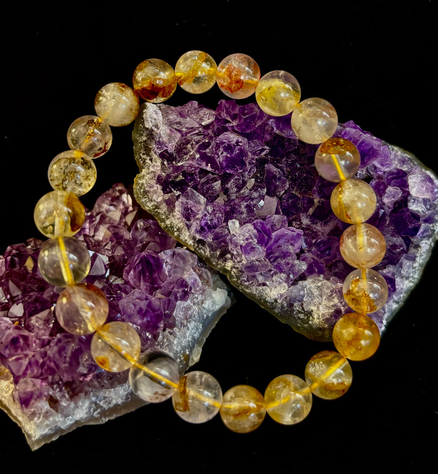 Golden Healer Quartz Bracelet – 8mm Natural Crystal - Energy Healing, Alignment & Manifestation