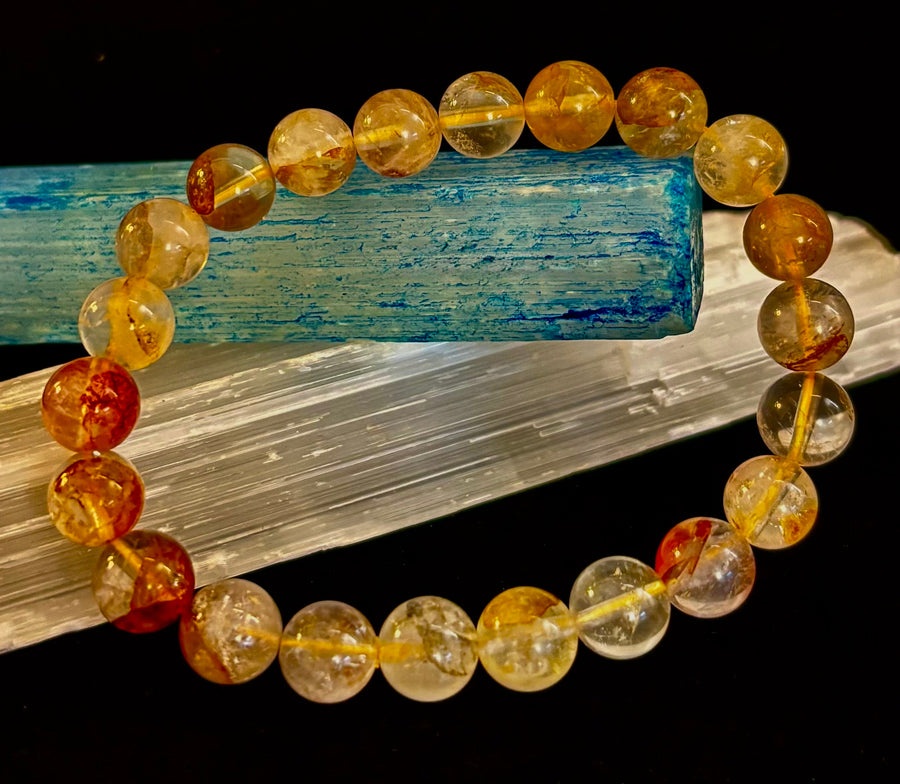 Golden Healer Quartz Bracelet – 8mm Natural Crystal - Energy Healing, Alignment & Manifestation