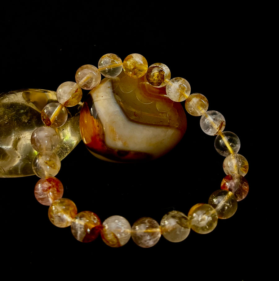 Golden Healer Quartz Bracelet – 8mm Natural Crystal - Energy Healing, Alignment & Manifestation