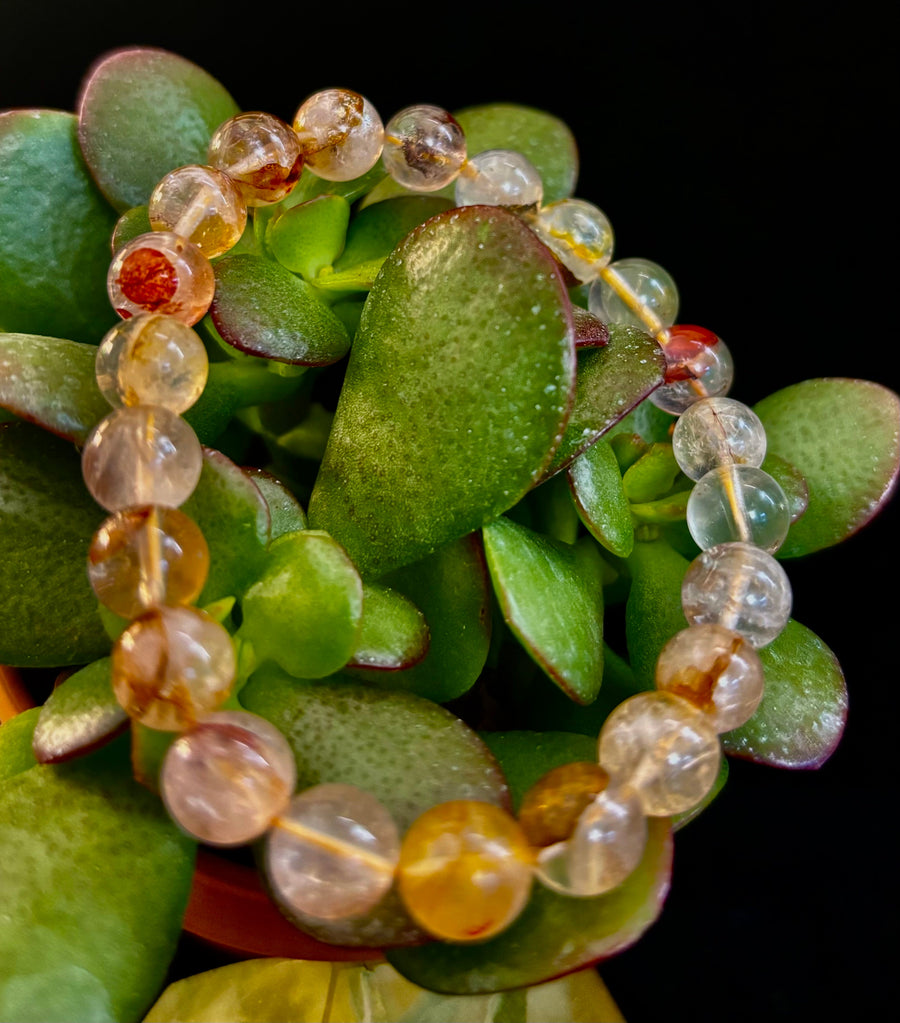 Golden Healer Quartz Bracelet – 8mm Natural Crystal - Energy Healing, Alignment & Manifestation