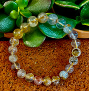 Golden Healer Quartz Bracelet – 8mm Natural Crystal - Energy Healing, Alignment & Manifestation