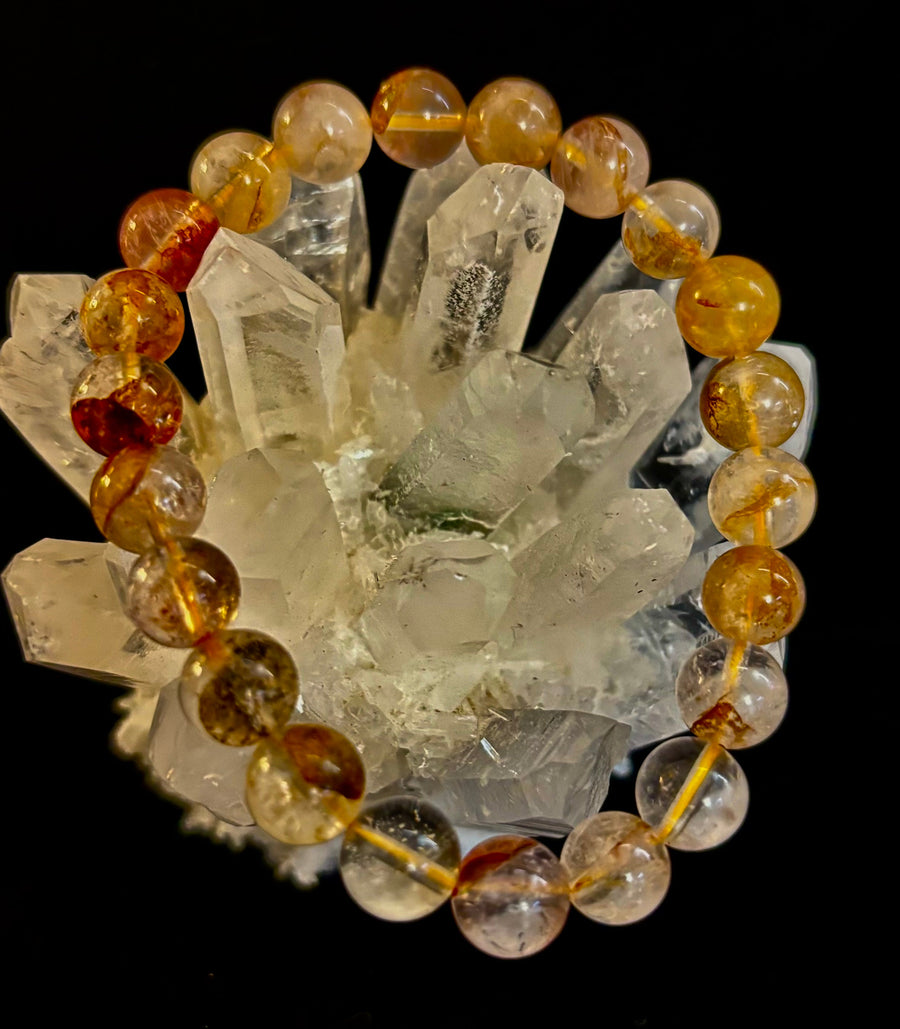 Golden Healer Quartz Bracelet – 8mm Natural Crystal - Energy Healing, Alignment & Manifestation
