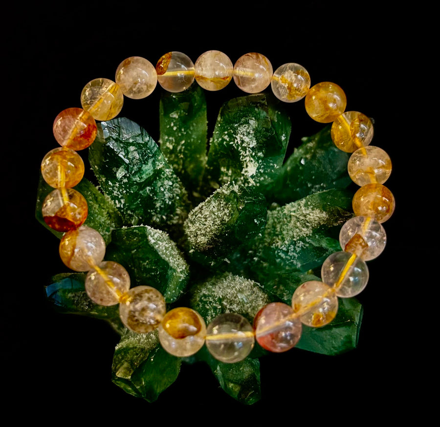 Golden Healer Quartz Bracelet – 8mm Natural Crystal - Energy Healing, Alignment & Manifestation