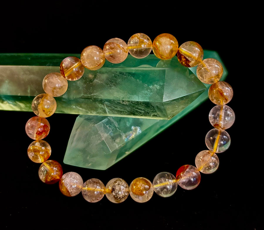 Golden Healer Quartz Bracelet – 8mm Natural Crystal - Energy Healing, Alignment & Manifestation