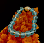Ocean Aura Sea Glass & Pearl Bracelet