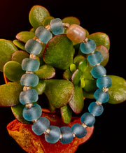 Ocean Aura Sea Glass & Pearl Bracelet
