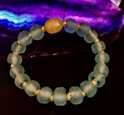 Ocean Aura Sea Glass & Pearl Bracelet