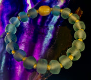 Ocean Aura Sea Glass & Pearl Bracelet