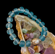 Ocean Aura Sea Glass & Pearl Bracelet