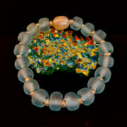 Ocean Aura Sea Glass & Pearl Bracelet