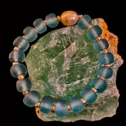 Ocean Aura Sea Glass & Pearl Bracelet