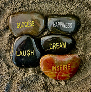 Intention Energy Stones – Engraved River Rock Collection (Larger sized, and gift bagged!)