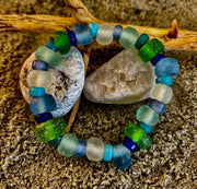 Saltwater Soul Sea Glass Bracelet 🌊💙