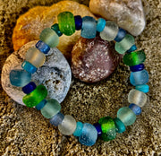 Saltwater Soul Sea Glass Bracelet 🌊💙
