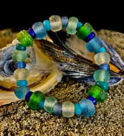 Saltwater Soul Sea Glass Bracelet 🌊💙