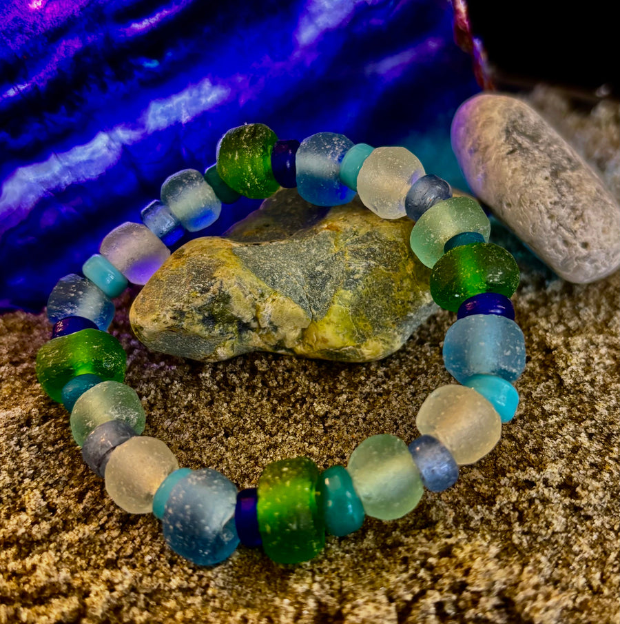 Saltwater Soul Sea Glass Bracelet 🌊💙
