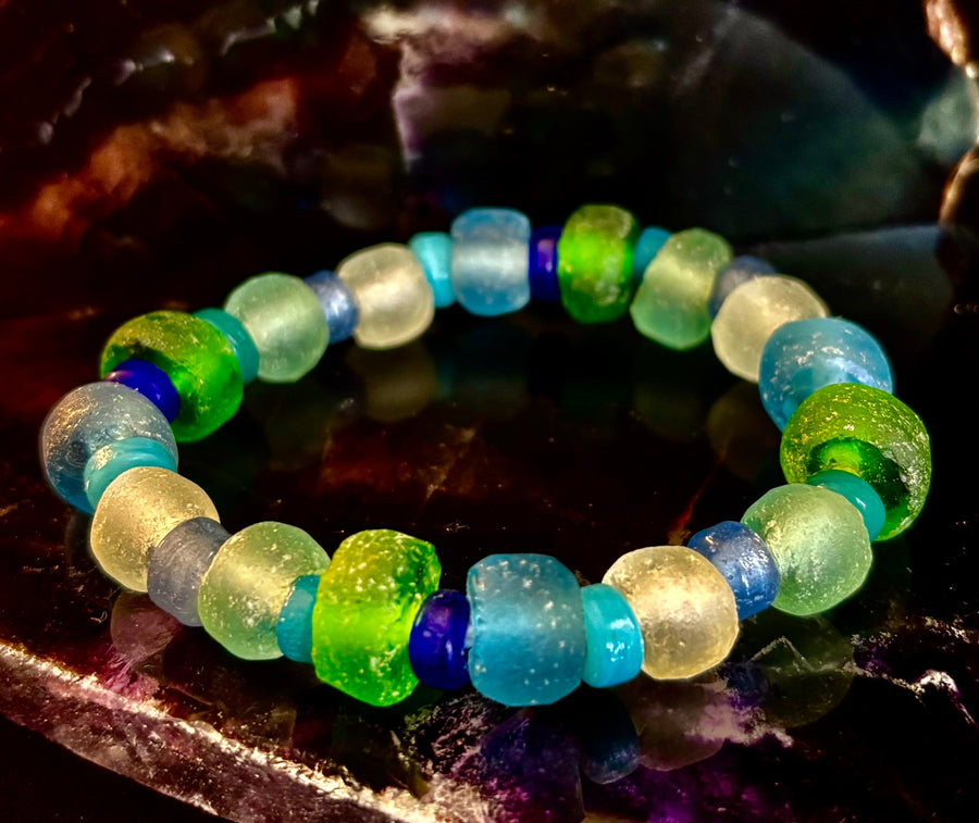 Saltwater Soul Sea Glass Bracelet 🌊💙