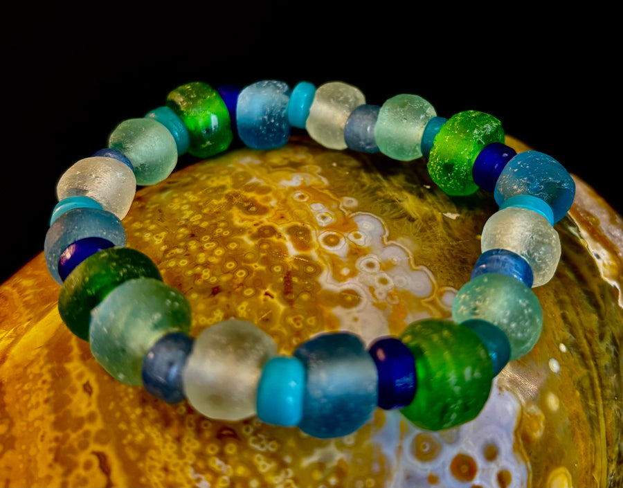 Saltwater Soul Sea Glass Bracelet 🌊💙