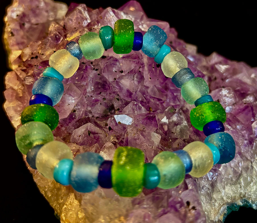 Saltwater Soul Sea Glass Bracelet 🌊💙