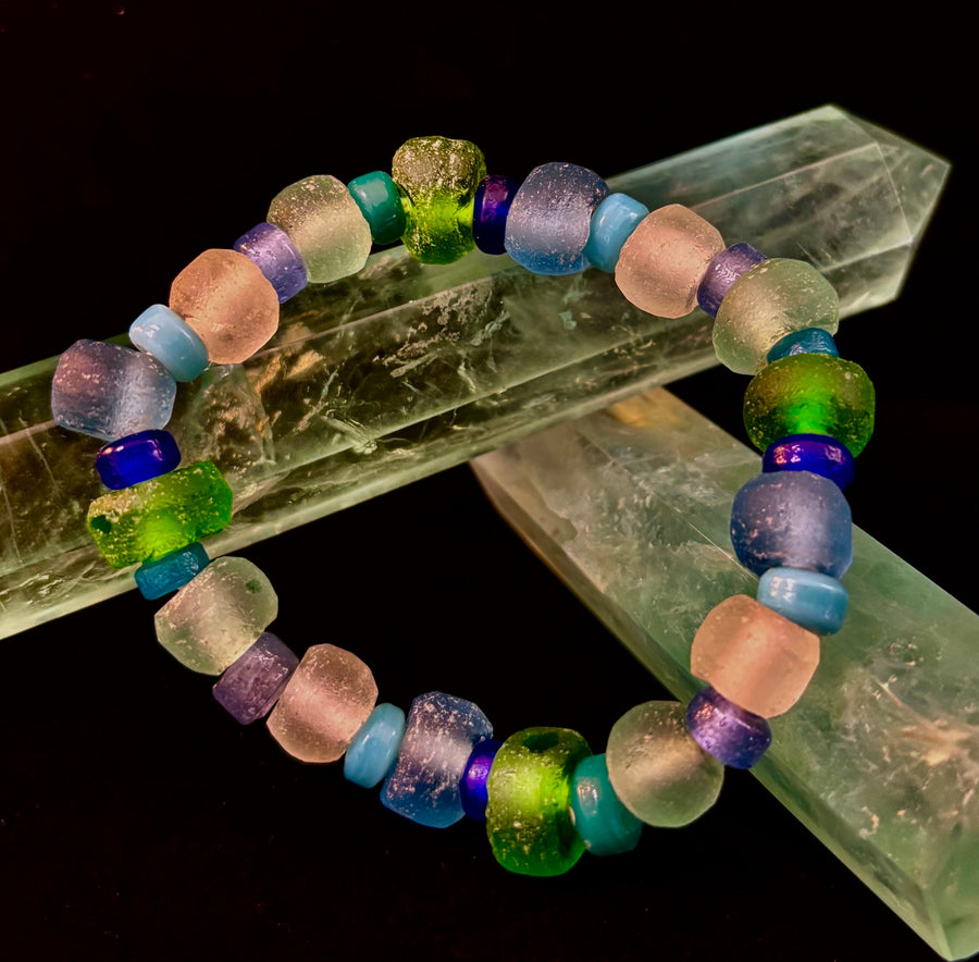 Saltwater Soul Sea Glass Bracelet 🌊💙