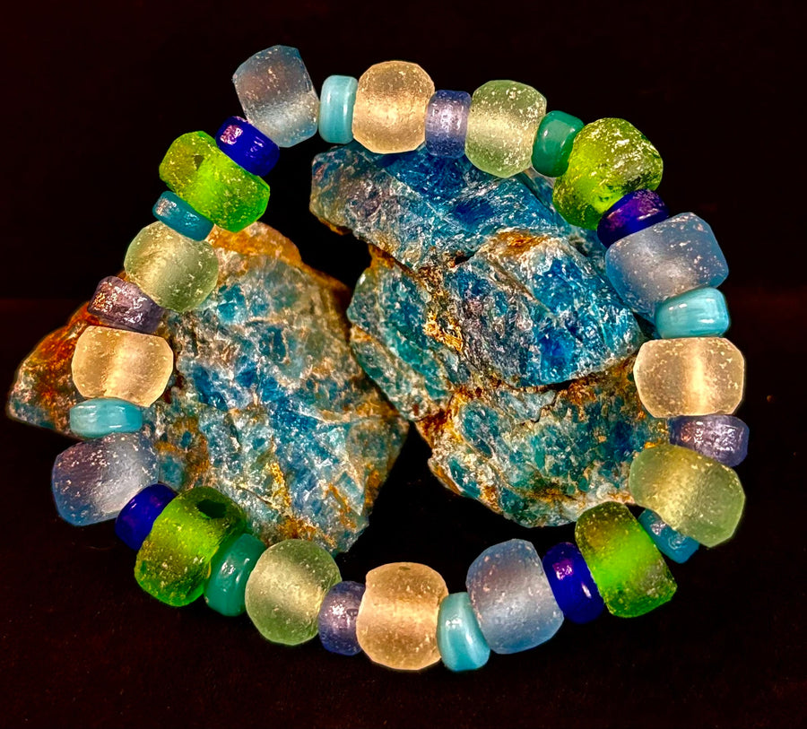 Saltwater Soul Sea Glass Bracelet 🌊💙