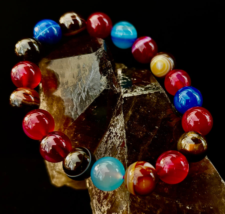 Happy Vibes Banded Agate Bracelet 🌈✨