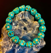 Turquoise Skull Energy Bracelet 💀💙